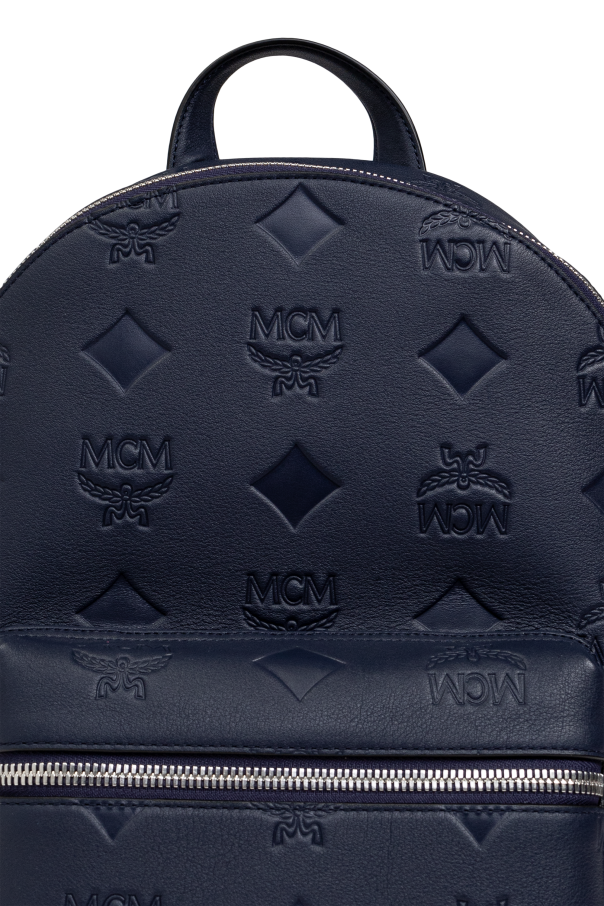 Mcm mens leather backpack best sale